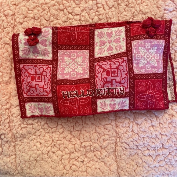 hello kitty Fabric Batik tissue box cover 2001 Rare. - Picture 5 of 6